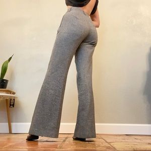 Gray textured dress pants